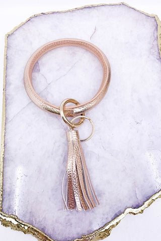 Key Chain Bangle with Tassel