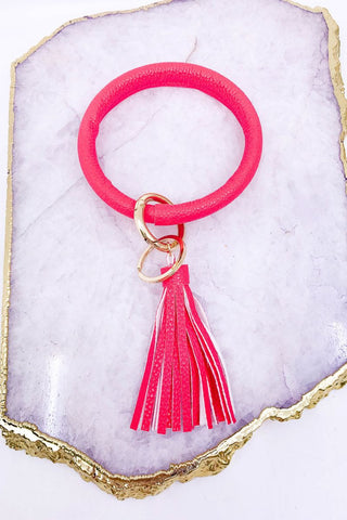 Key Chain Bangle with Tassel