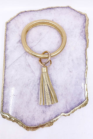 Key Chain Bangle with Tassel