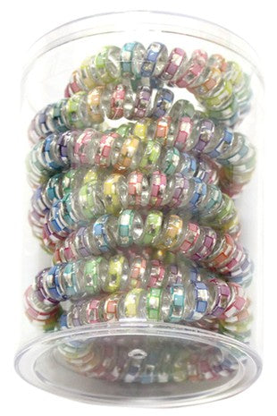 Spiral Hair Ties - Rainbow Multi