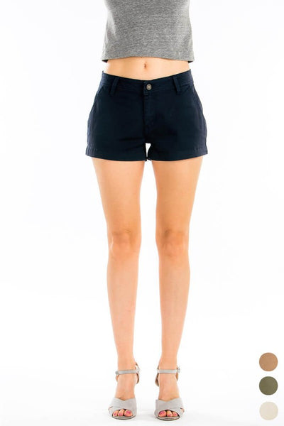 Hazel Mid Rise Chino Shorts