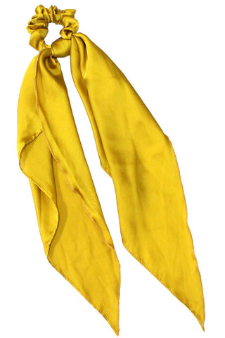 Mustard Scrunchie with Silk Scarf