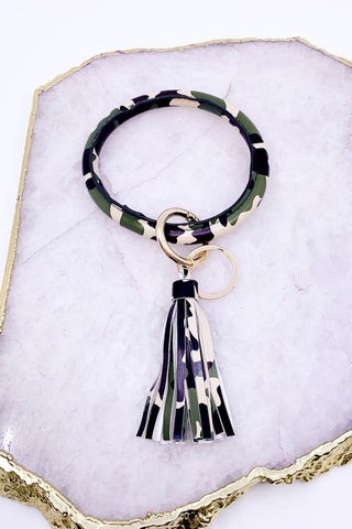 Key Chain Bangle with Tassel