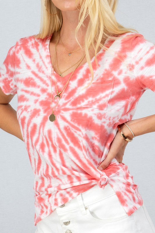 TIE DYE SHORT SLEEVE TOP