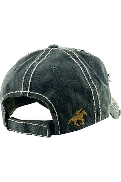 Distressed "Talk Derby To Me" Baseball Cap