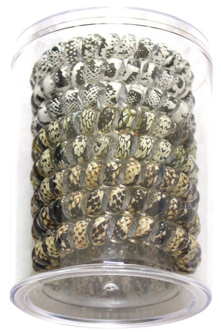 Spiral Hair Ties - Snake Skin Multi