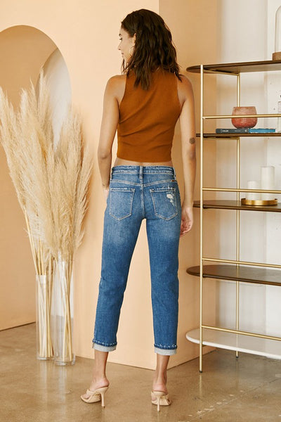 Boyfriend Relaxed Mid-Rise jeans.