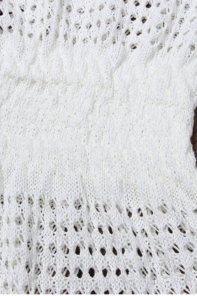 White Crochet Dress Top Coverup