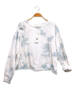 TIE DYED COTTON PULLOVER LONG SLEEVE