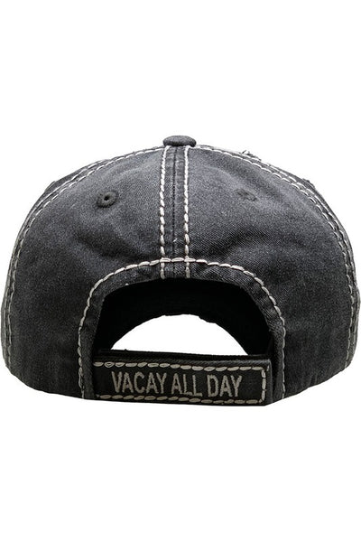 Distressed VACAY Baseball Cap