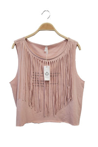 PRE WASHED Recycled Cotton Fringe Graphic T
