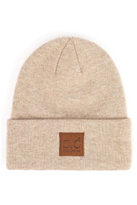 C.C heather knit beanie hat