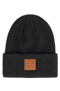 C.C heather knit beanie hat