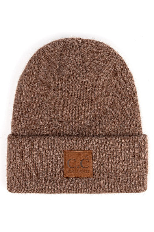 C.C heather knit beanie hat