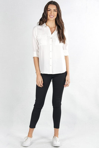 Classic Tencel Button Down Top