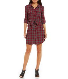 KUT from the Kloth Ella Plaid Shirt Dress