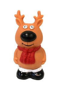 Midlee Reindeer Vinyl Christmas Dog Toy