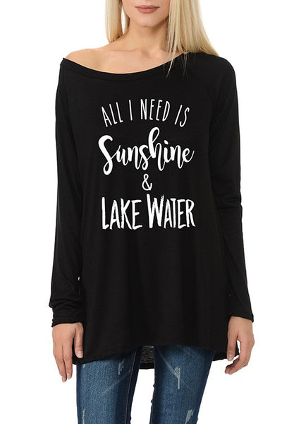 SUNSHINE & LAKE WATER Long Sleeve