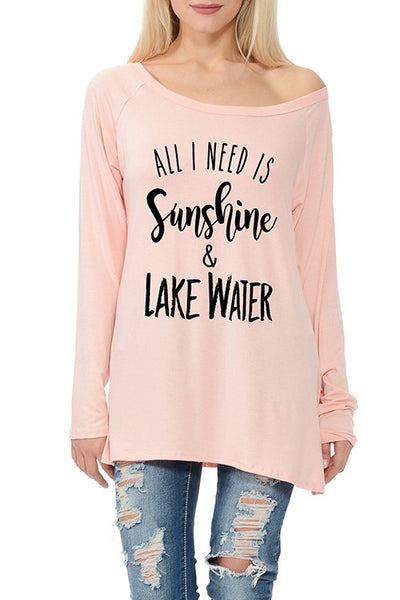 SUNSHINE & LAKE WATER Long Sleeve