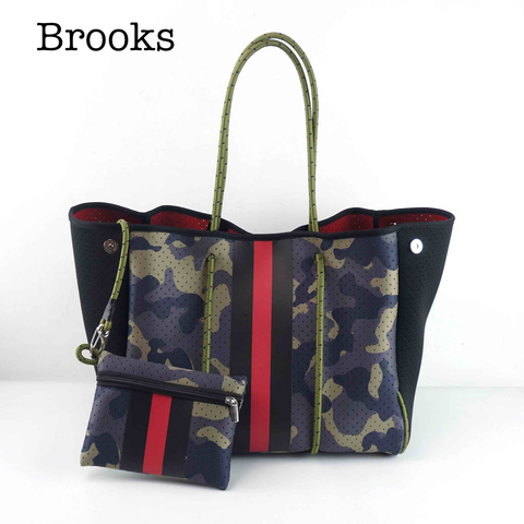 Neoprene Tote & Zipper Pouch- Brooks
