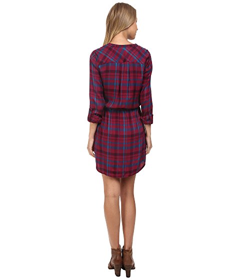 Lucky Brand Bungalow Plaid Dress - Rosewood