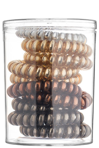 Spiral Hair Ties - Metallic