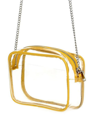 Clear Stadium Messenger Bag - Yellow