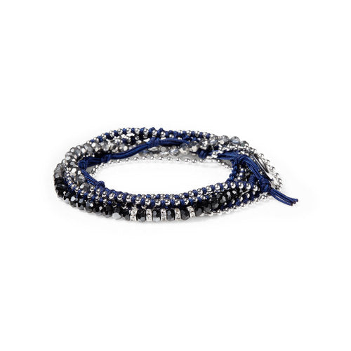 Delicate Bead + Chain Multi-Wrap Bracelet