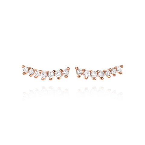 Chloe + Isabel Petits Bijoux Ear Climbers Rose Gold