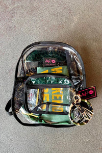 Makeup Junkie In The Clear Mini Backpack - Emerald Gator