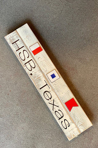 HORSESHOE BAY Nautical Flags Wall Sign