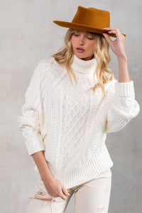 Chelsea Morning Cable Knit Sweater