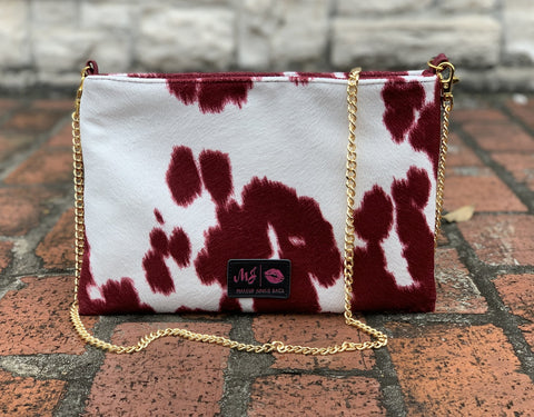 Maroon out crossbody zipper