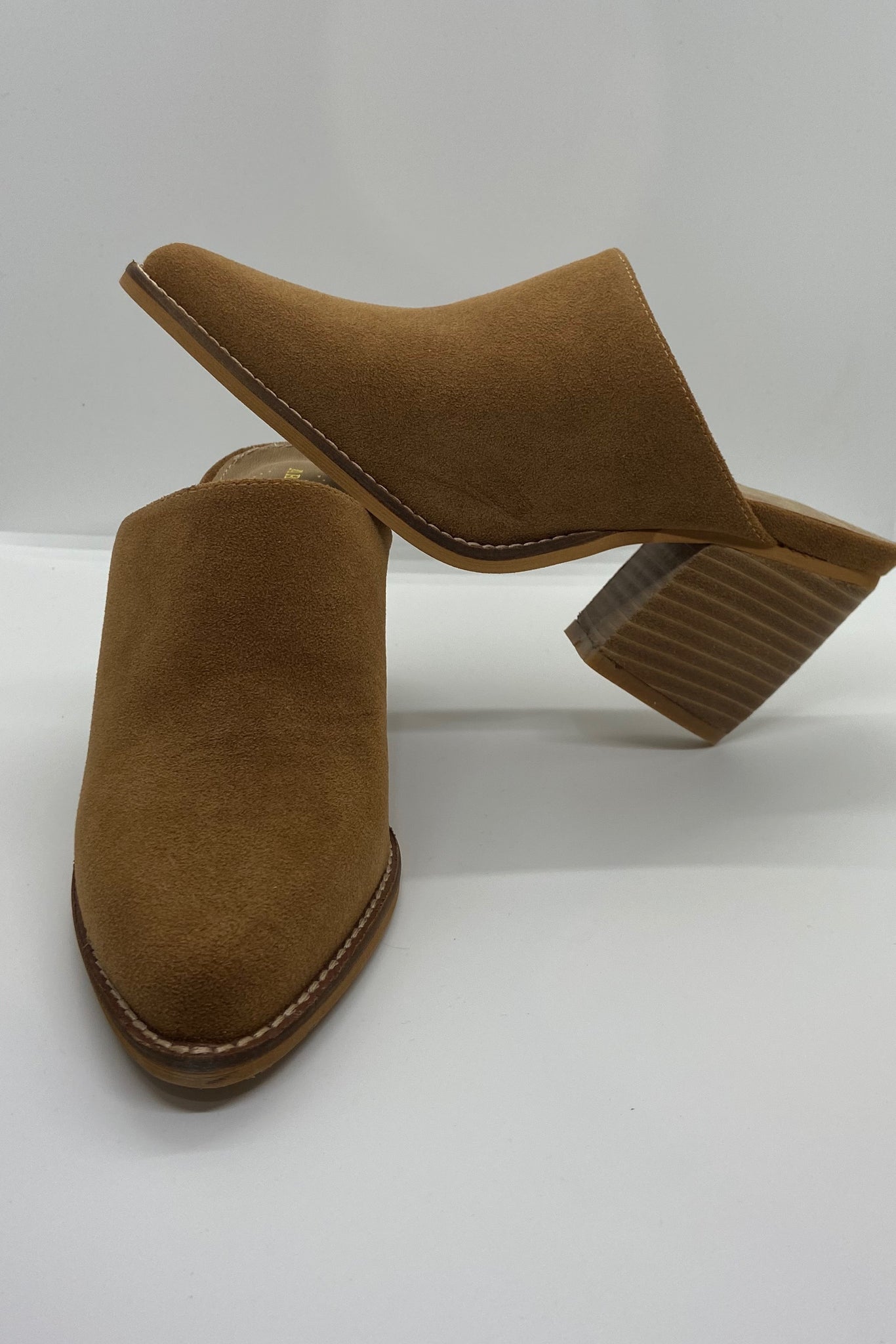 Whiskey Suede Mules