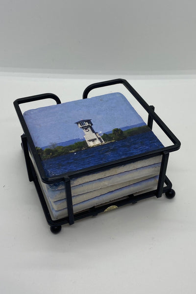 HSB Lighthouse Stone Coaster Gift Set