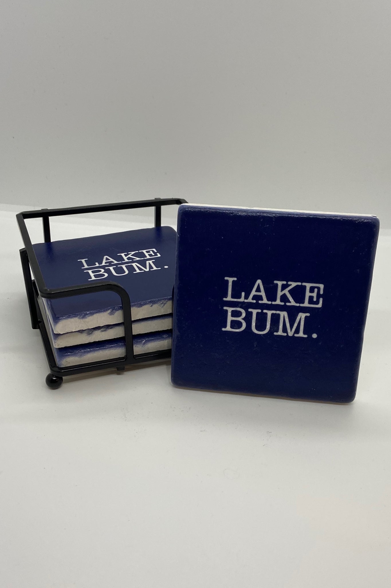 Lake Bum Stone Coaster Gift Set