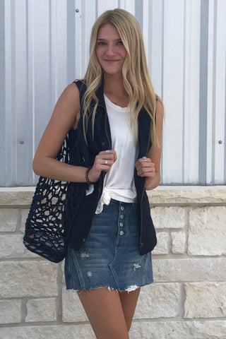 Military Anorak Vest - Navy