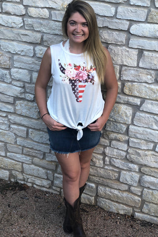 Southern Charm Tank Top - White