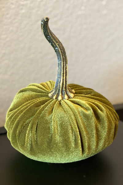 Handmade Small Velvet Pumpkin-Avocado
