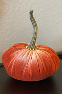 Handmade Small Velvet Pumpkin-Harvest