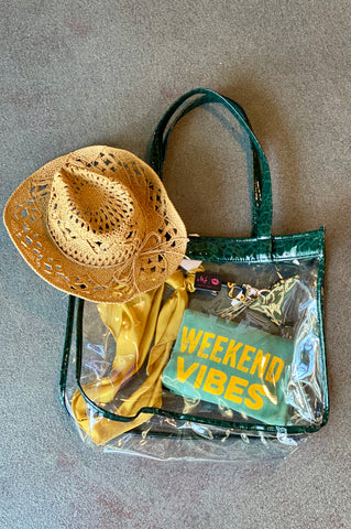 Makeup Junkie In The Clear GAME DAY Tote