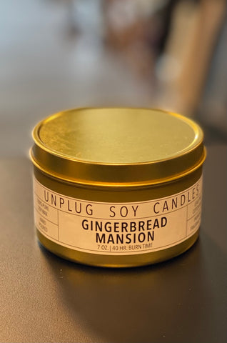 Gold Tin Candle - Gingerbread