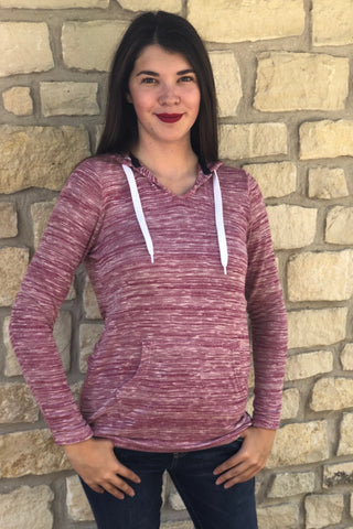 U.S. POLO ASSN. Hacci Pullover Hoodie - Raspberry