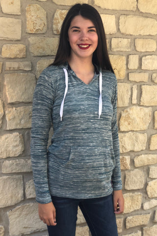 U.S. POLO ASSN. Hacci Pullover Hoodie - Rough Water