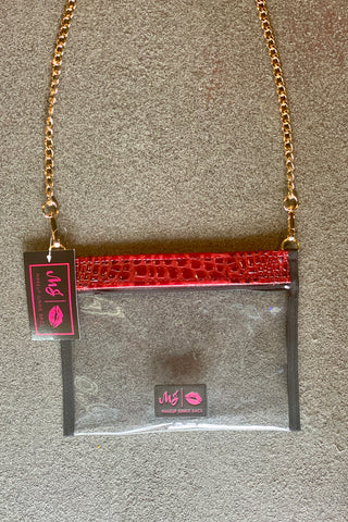 Makeup Junkie In the Clear ROUGE BUBBLE GATOR Crossbody