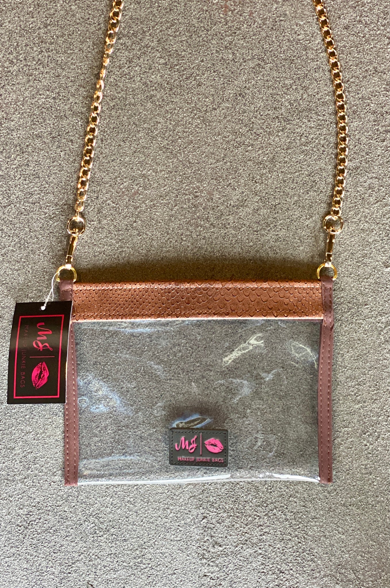 Makeup Junkie In the Clear CHOCOLATE COBRA Crossbody