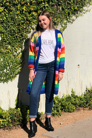 RAINBOW SWEATER OPEN CARDIGAN