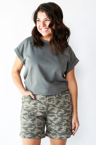 BRUSHED ORGANIC HEMP Loose Fit Crop Top