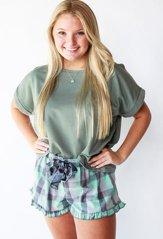 BRUSHED ORGANIC HEMP Loose Fit Crop Top