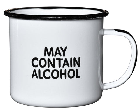 MAY CONTAIN ALCOHOL - ENAMEL CAMPFIRE MUG